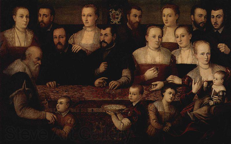 Cesare Vecellio Portrat einer Familie mit orientalischem Teppich Norge oil painting art